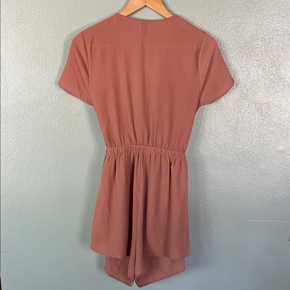 Princess Polly Rust Tie-Front Romper - Picture 3 of 9